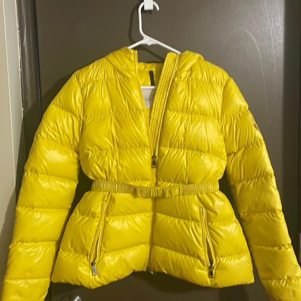 Yellow Moncler Puffer Coat